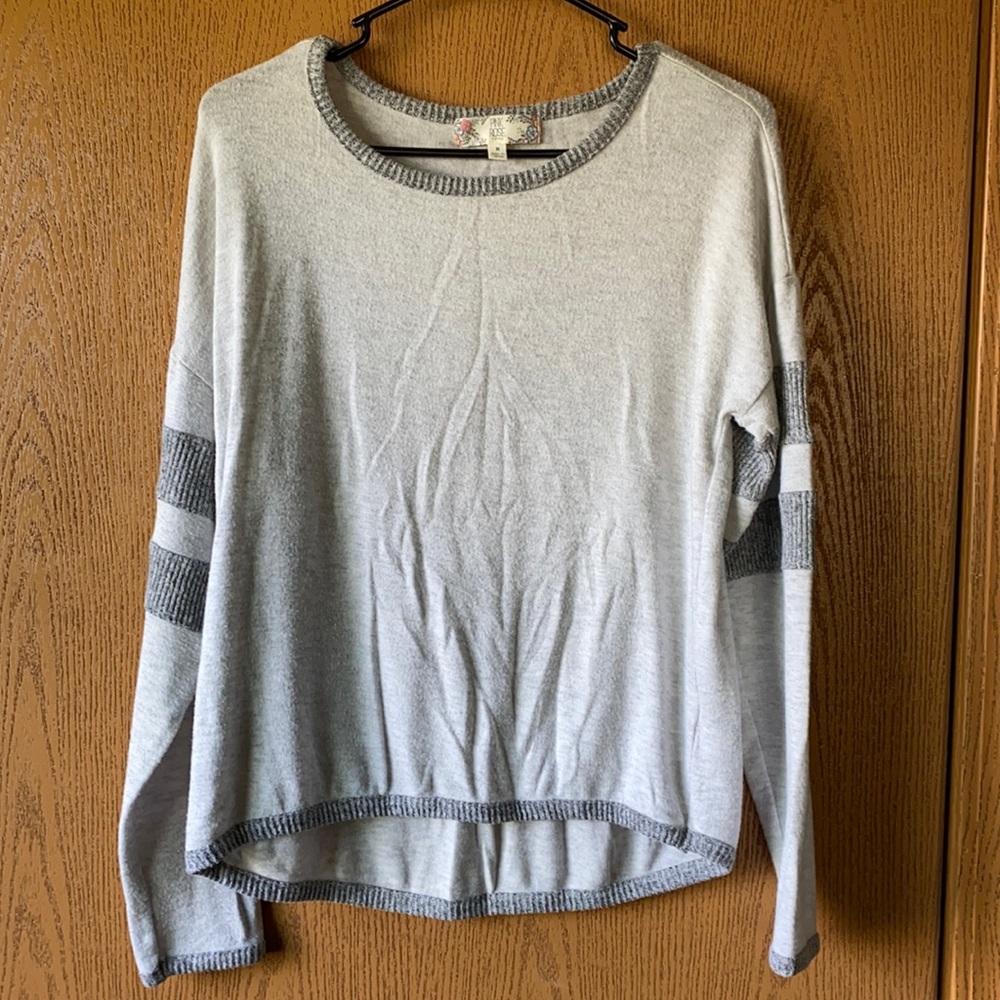 Gray scoop sweater